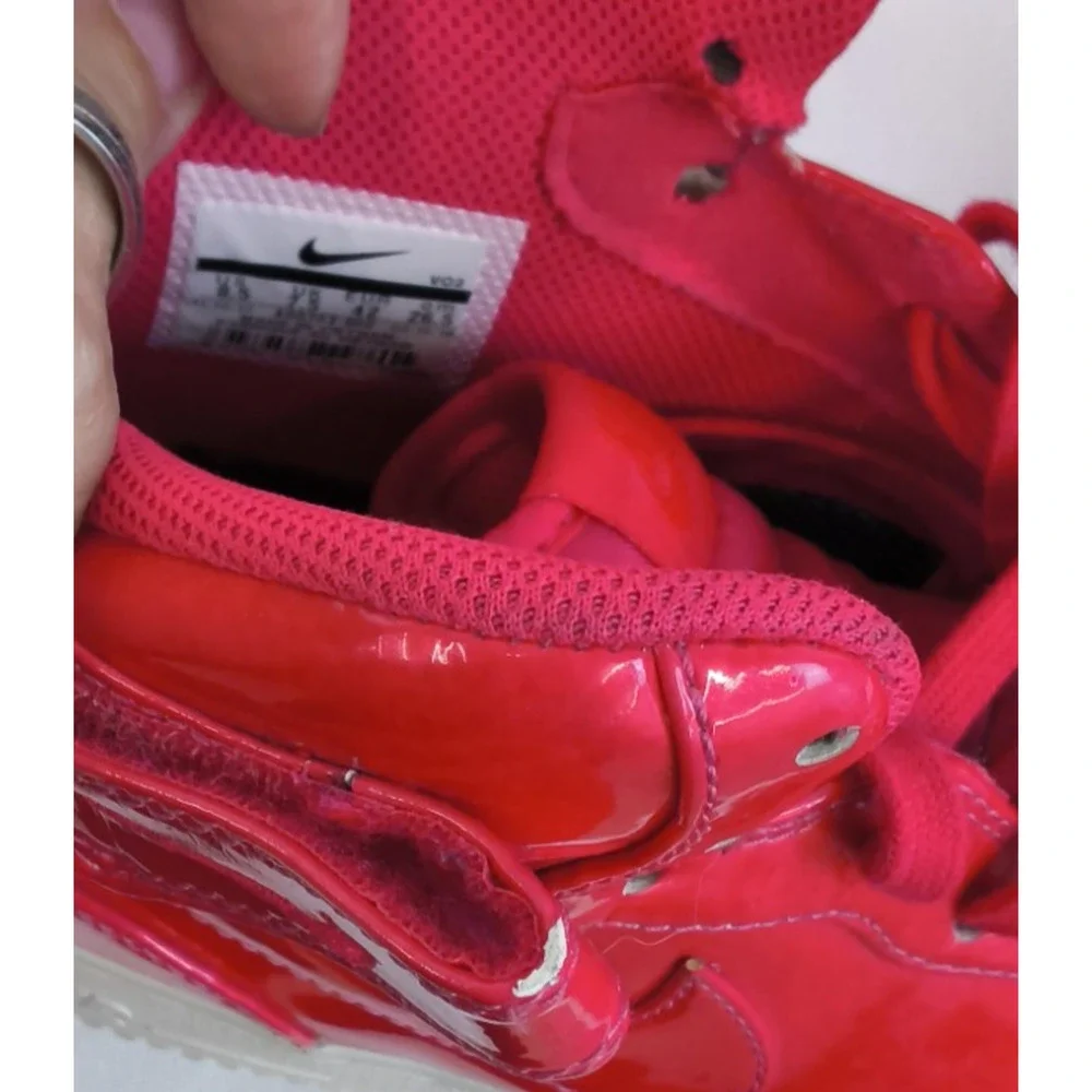 Nike Airforce 1 Sneakers High Patent Red Sparkle Men's 8.5 D 2018 #W5265